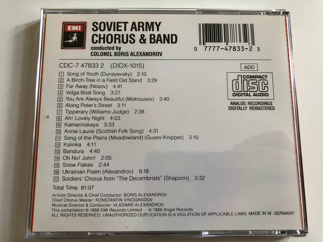 https://cdn10.bigcommerce.com/s-62bdpkt7pb/products/0/images/298727/Soviet_Army_Chorus_Band_-_Conducted_By_Colonel_Boris_Alexandrov_Angel_Records_Audio_CD_1986_CDC-7_47833_2_3__81927.1693902407.1280.1280.JPG?c=2&_gl=1*wykw5c*_ga*MjA2NTIxMjE2MC4xNTkwNTEyNTMy*_ga_WS2VZYPC6G*MTY5Mzg5NzkwOS4xMDU5LjEuMTY5MzkwMjE5Ni41Mi4wLjA.