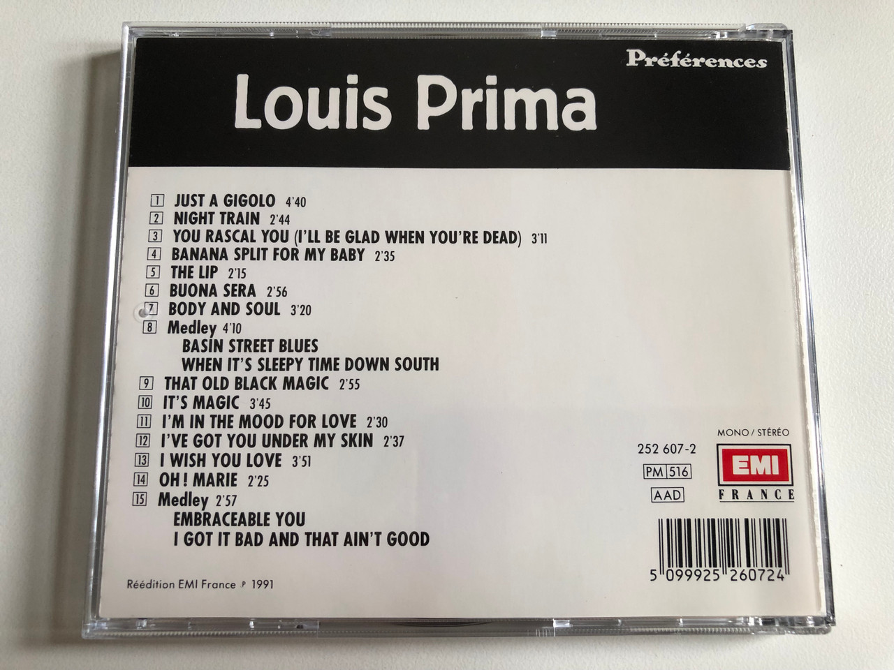https://cdn10.bigcommerce.com/s-62bdpkt7pb/products/0/images/301012/Louis_Prima_Just_A_Gigolo_-_Night_Train_Buona_Sera_I_Wish_You_Love_Prfrences_Audio_CD_1991_Mono_Stereo_252_607-2_2__41469.1694593399.1280.1280.JPG?c=2&_gl=1*1ddiyg2*_ga*MjA2NTIxMjE2MC4xNTkwNTEyNTMy*_ga_WS2VZYPC6G*MTY5NDU4MjcxNC4xMDY4LjEuMTY5NDU5MzE0NC41MC4wLjA.