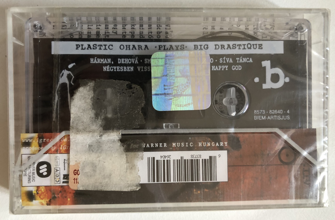 https://cdn10.bigcommerce.com/s-62bdpkt7pb/products/0/images/302235/Plastic_Ohara_Plays_Big_Drastique_Warner_Music_Hungary_Audio_Cassette_2000_8573-82640-4_2__72953.1696313989.1280.1280.JPG?c=2&_gl=1*ti1z70*_ga*MjA2NTIxMjE2MC4xNTkwNTEyNTMy*_ga_WS2VZYPC6G*MTY5NjMxMzMwMy4xMDgxLjEuMTY5NjMxMzgyOS40OS4wLjA.