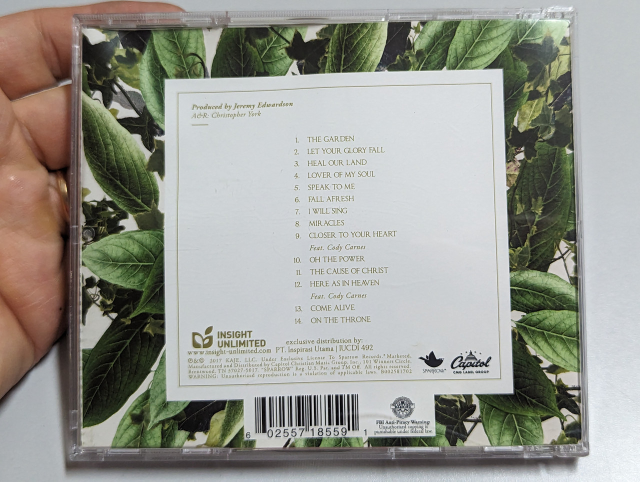 https://cdn10.bigcommerce.com/s-62bdpkt7pb/products/0/images/303390/Kari_Jobe_The_Garden_Deluxe_Edition_Includes_3_Additional_Songs_Sparrow_Records_Audio_CD_2017_B002581702_2__91917.1697036919.1280.1280.jpg?c=2&_gl=1*d0dm24*_ga*MjA2NTIxMjE2MC4xNTkwNTEyNTMy*_ga_WS2VZYPC6G*MTY5NzAyOTYwNy4xMDk3LjEuMTY5NzAzNjU1OS40OS4wLjA.