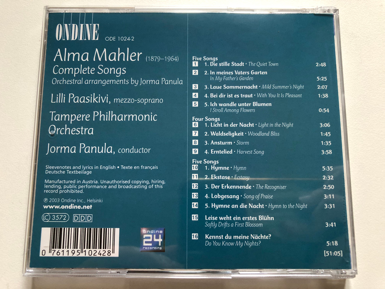 https://cdn10.bigcommerce.com/s-62bdpkt7pb/products/0/images/306818/Alma_Mahler_Complete_Songs_-_Lilli_Paasikivi_Tampere_Philharmonic_Orchestra_Jorma_Panula_Ondine_Audio_CD_2003_ODE_1024-2_2__77201.1698398985.1280.1280.JPG?c=2