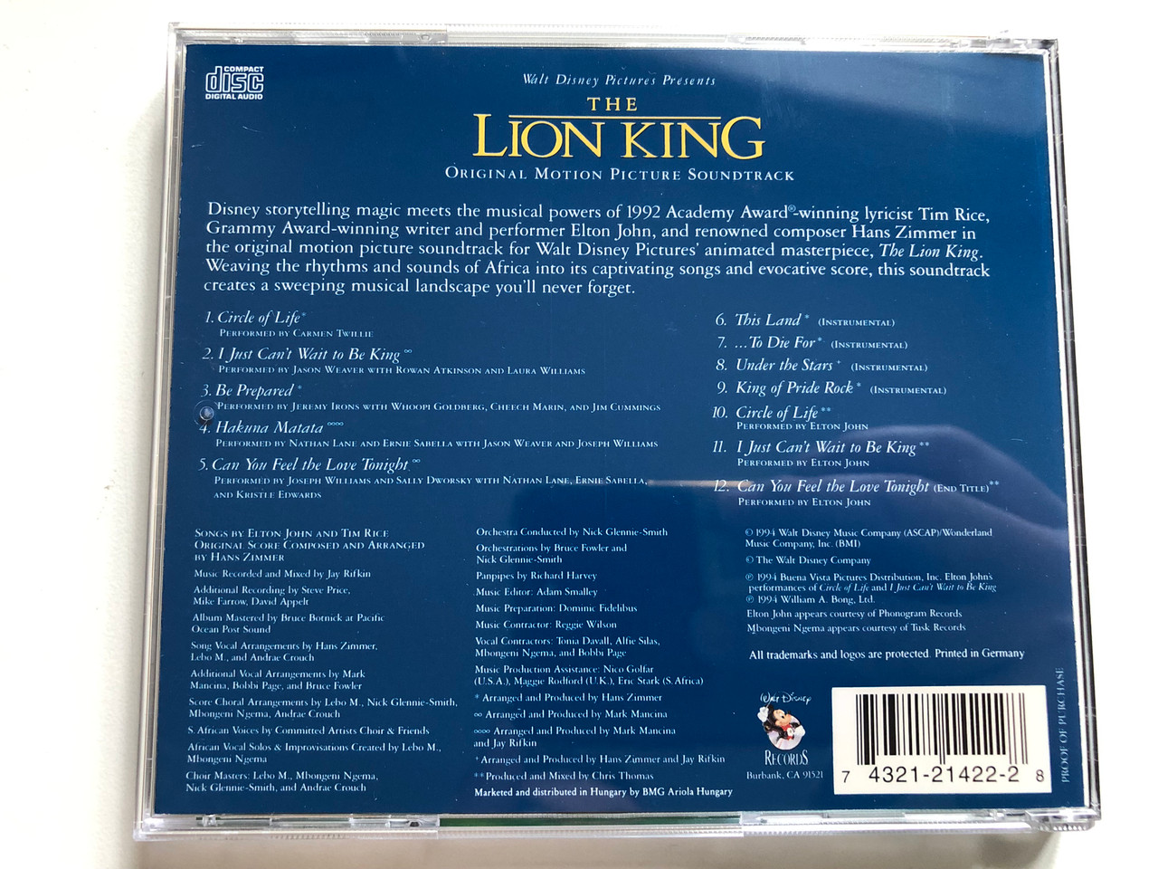 https://cdn10.bigcommerce.com/s-62bdpkt7pb/products/0/images/313997/The_Lion_King_Original_Motion_Picture_Soundtrack_-_Original_Songs_Music_By_Elton_John_Lyrics_by_Tim_Rice_Score_Composed_by_Hans_Zimmer_Walt_Disney_Records_Audio_CD_1994_74321214222___55416.1701245327.1280.1280.JPG?c=2