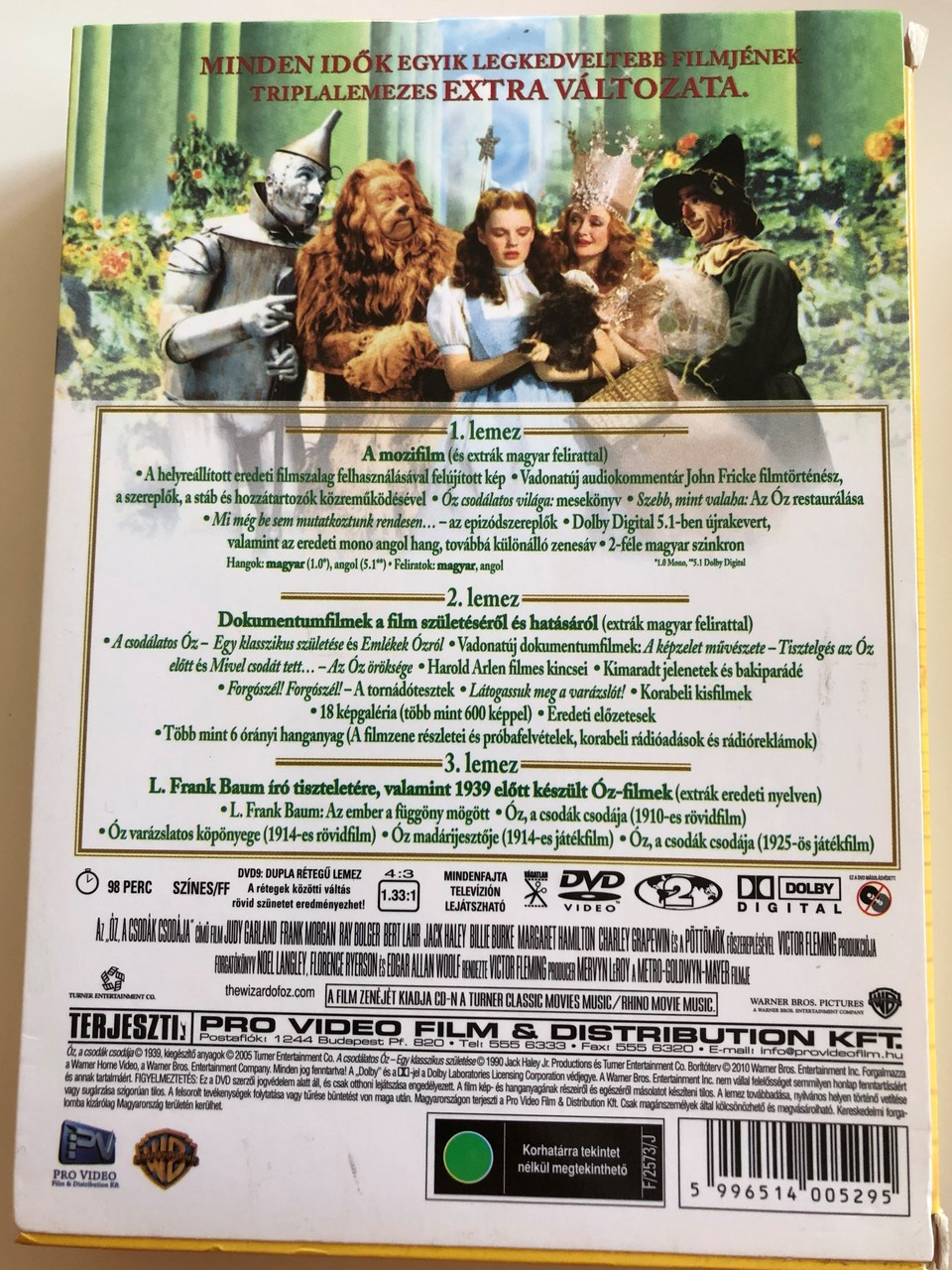 The Wizard Of Oz Dvd 1939 Oz A Csodak Csodaja Directed By Victor Fleming King Vidor Starring Judy Garland Frank Morgan Ray Bolger Bert Lahr 3 Dvd Box Set Bibleinmylanguage