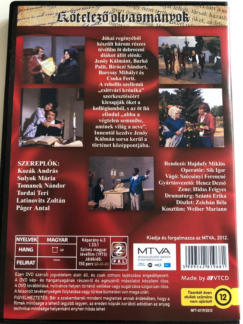 Es Megis Mozog A Fold Dvd 1973 And Yet It Moves Directed By Hajdufy Miklos Written By Jokai Mor Starring Kozak Andras Sulyok Maria Tomanek Nandor Tordai Teri