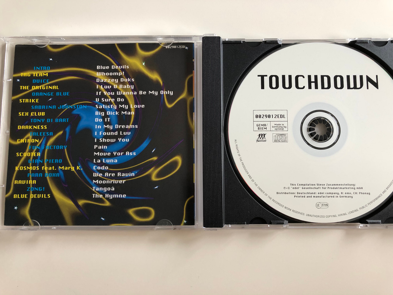 Touchdown - Fun Factory, Scooter, Tag Team, Darkness, Tony Di Bart, Orangle  Blue, Para Doxa / Only available on this compilation Blue Devils Hymne /  Audio CD 1995 - bibleinmylanguage