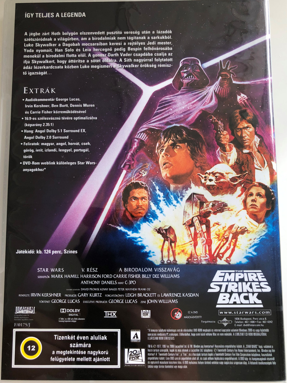 Star Wars Episode V The Empire Strikes Back Dvd 1980 Star Wars V A Birodalom Visszavag Directed By Irvin Kershner Starring Mark Hamill Harrison Ford Carrie Fisher Billy Dee Williams