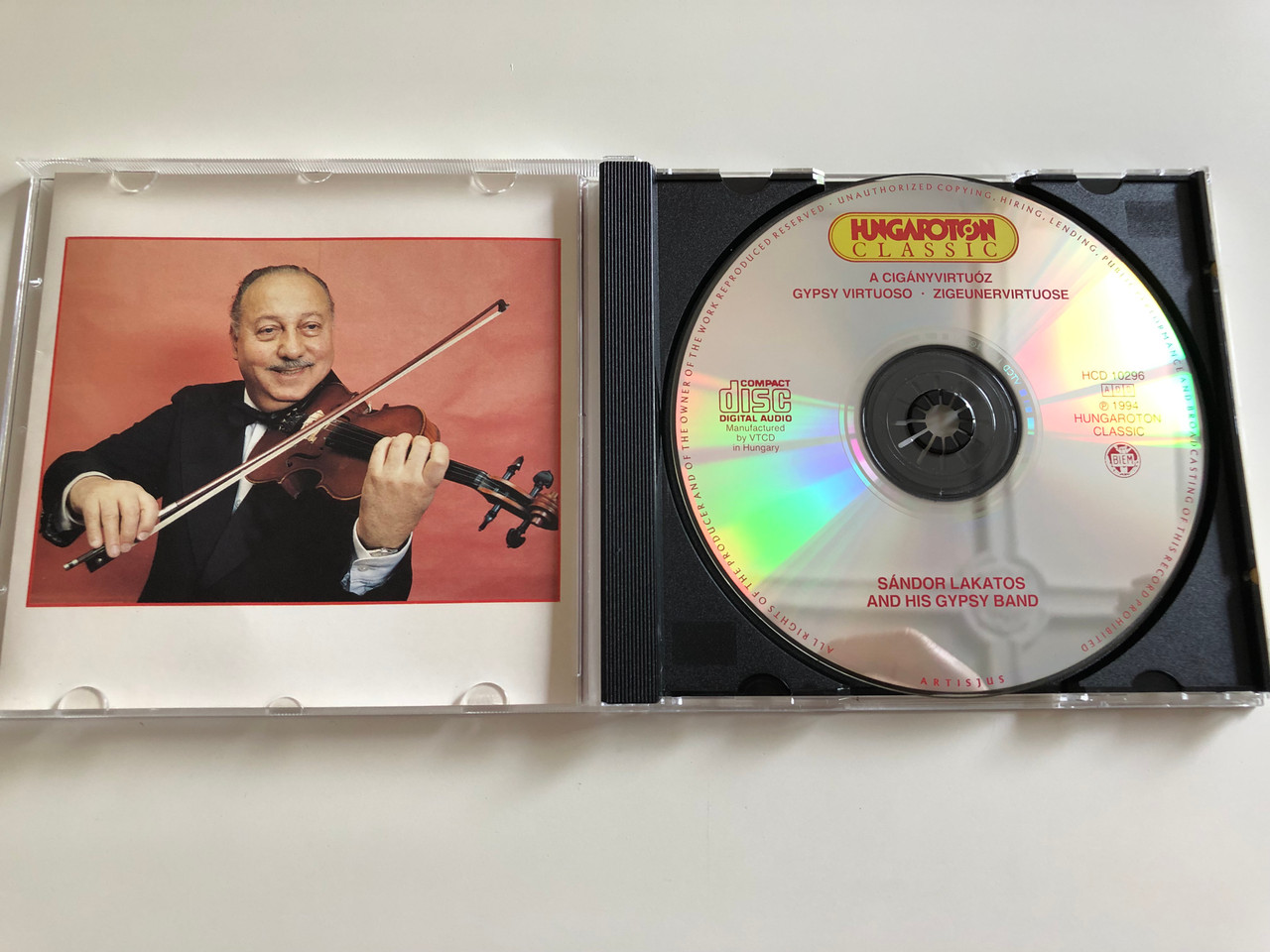 Gypsy Virtuoso - Sándor Lakatos and his Gypsy band / A cigányvirtuóz /  Hungaroton Classic / Audio CD 1994 - bibleinmylanguage