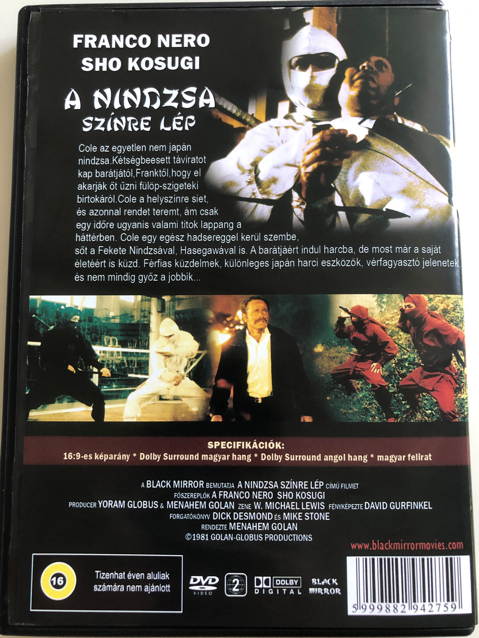 Enter The Ninja Dvd 1981 A Nindzsa Szinre Lep Directed By Menahem Golan Starring Franco Nero Susan George Sho Kosugi Alex Courtney Will Hare Zachi Noy Constantin De Goguel Dale