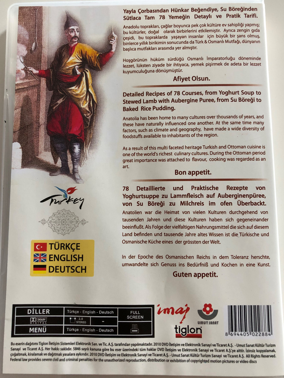 Turk Osmanli Mutfagi Turkish Ottoman Cuisine 2x Dvd 2010 78 Recipes In Turkish Ottoman Cuisine Tur Eng Deu Bibleinmylanguage