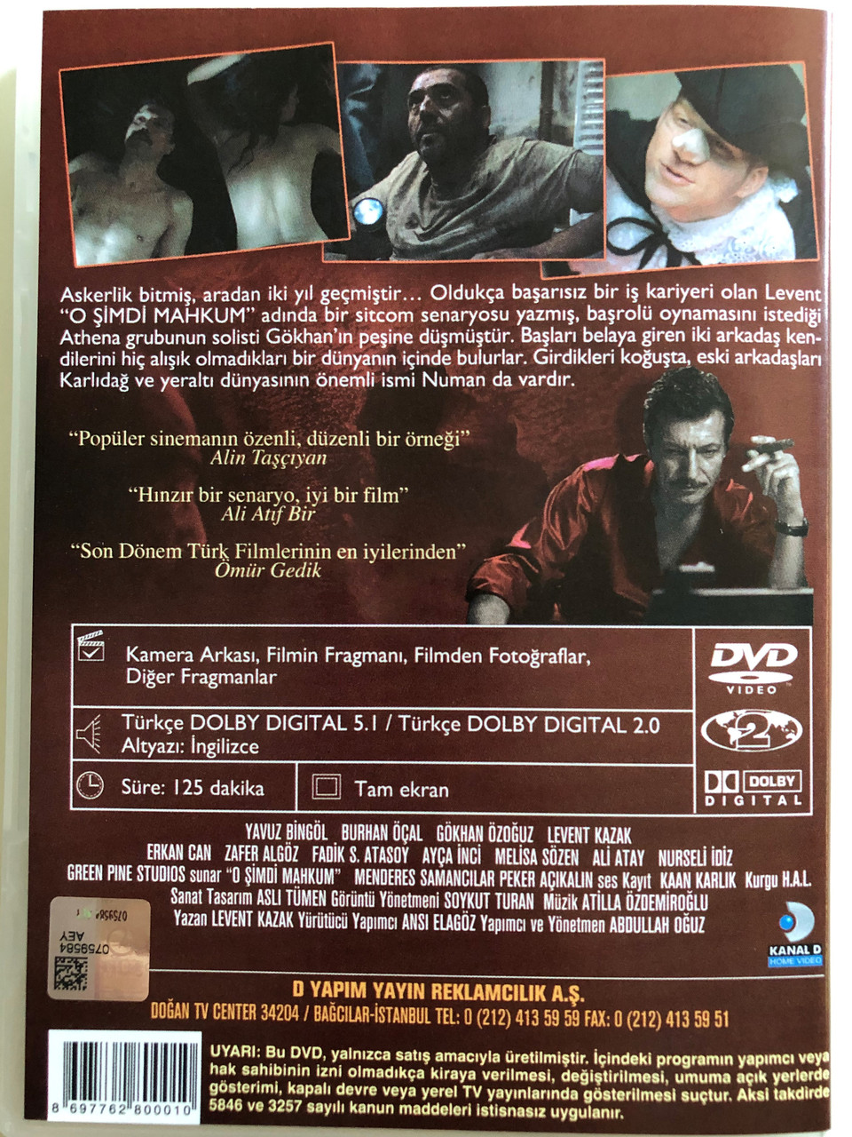 o simdi mahkum dvd 2005 in the jail now directed by abdullah oguz starring yavuz bingol burhan ocal gokhan ozoguz levent kazak erkan can