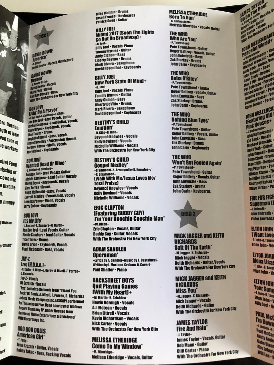 The Concert For New York City Dvd 2002 2 Disc Set To Benefit The Robin Hood Relief Fund Backstreet Boys Bon Jovi Eric Clapton Mick Jagger Elton John Keith Richards The Who Bibleinmylanguage