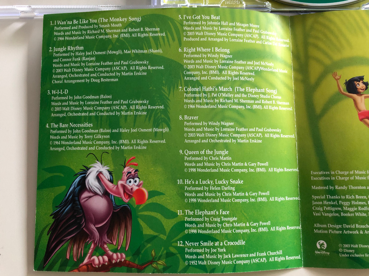 The Jungle Book 2 Songs From The Film And Other Jungle Favourites Walt Disney Audio Cd 2003 Bibleinmylanguage