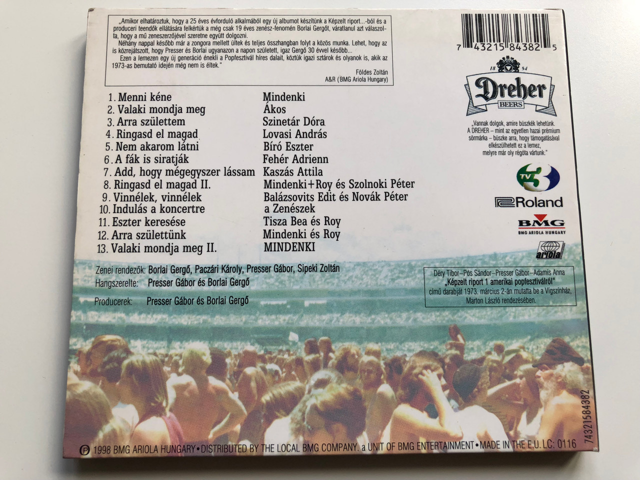 Presser Gabor Adamis Anna Kepzelt Riport 1998 Amerikai Popfesztivalrol Az 1973 Evi Bemutato 25 Ik Evfordulojara Bmg Ariola Hungary Audio Cd 1998 74321584382 Bibleinmylanguage