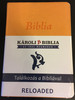 Hungarian Karoli Reloaded Bible PU Imitation Leather Cover Yellow / Magyar Biblia revideált Károli középméretű, sárga, műbőr / Words of God and Words of Jesus in RED (5999883910573)