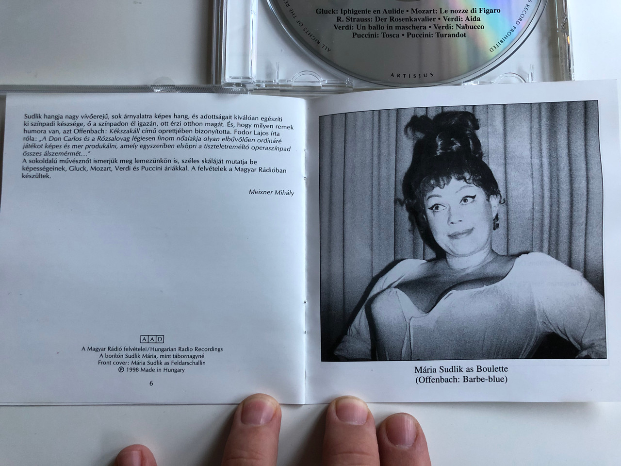 Famous Operatic Recital - Maria Sudlik, soprano / Gluck, Mozart, R.  Strauss, Verdi, Puccini / Audio CD 1998 Stereo / BR 0101 - bibleinmylanguage