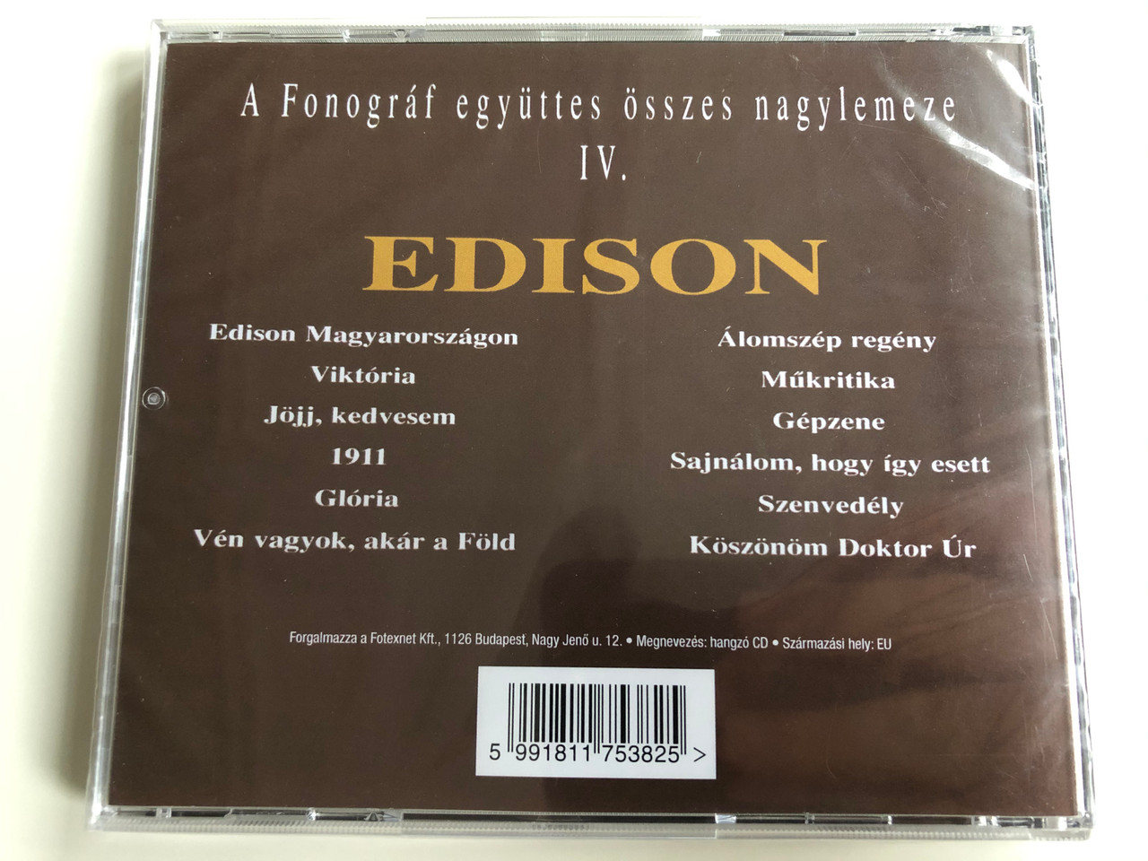 Edison Fonograf Album Mega Audio Cd 1994 Hcd 17538 Bibleinmylanguage