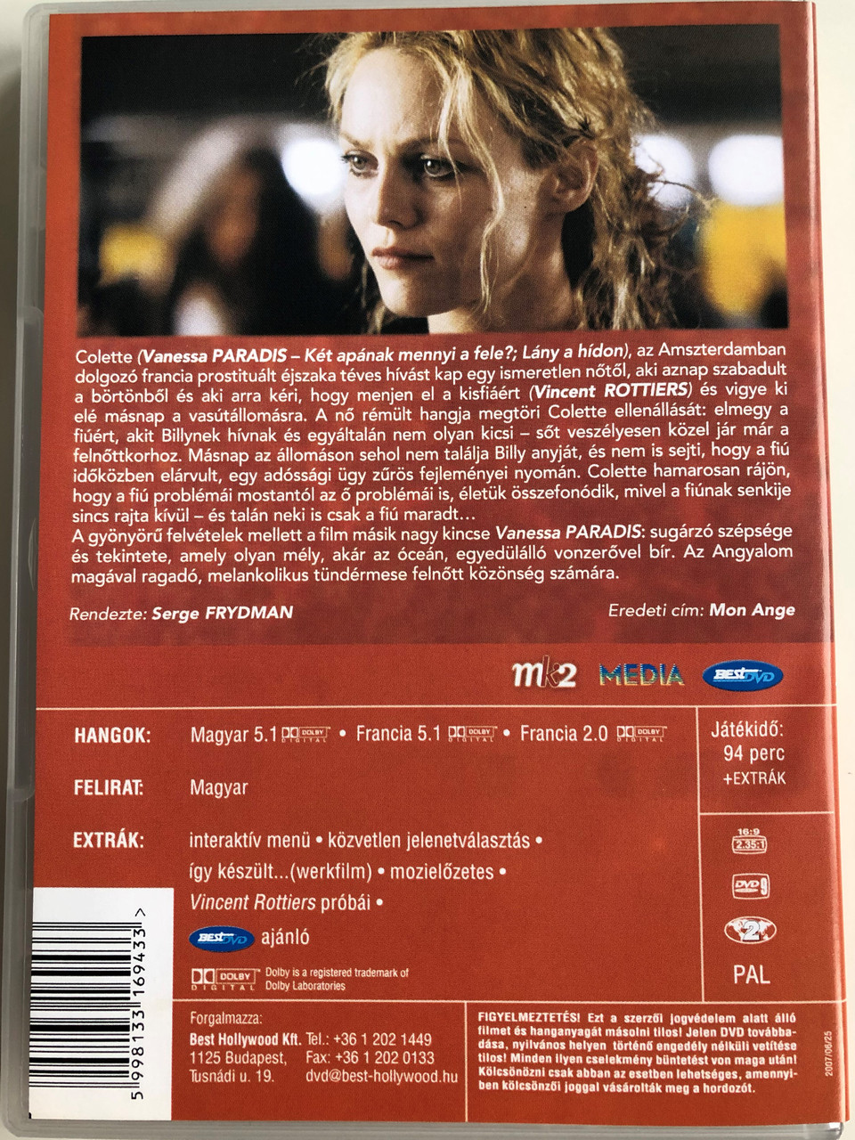 Mon Ange (My Angel) DVD 2004 Őrangyal / Directed by Serge Frydman /  Starring: Vanessa Paradis, Vincent Rottiers - bibleinmylanguage
