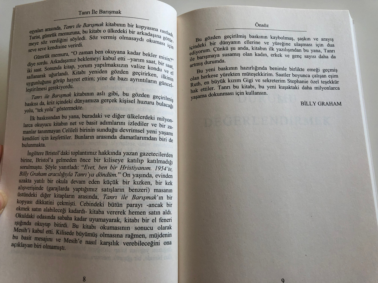 Tanri Ile Barismak By Billy Graham Turkish Translation Of Peace With God Translated By Leyla Gulec Paperback 2019 2nd Edition Haberci Bibleinmylanguage