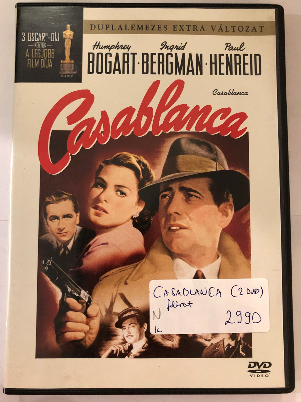 Casablanca DVD 1943 / Directed by Michael Curtiz (Kertész Mihály) /  Starring: Humphrey Bogart, Ingrid Bergman, Paul Henreid / Black&White  Classic - bibleinmylanguage