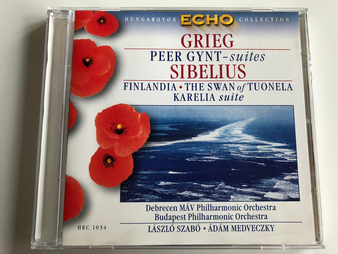 Grieg - Peer Gynt - suites / Sibelius - Finlandia, The Swan of Tuonela,  Kareila - suite / Debrecen MAV Philharmonic Orchestra, Budapest  Philharmonic Orchestra / Laszlo Szabo, Adam Medveczky / Hungaroton Classic  ‎Audio CD 1979 Stereo / HRC 1034 ...