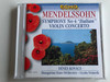 Mendelssohn – Symphony No.4 "Italian", Violin Concerto / Dénes Kovács, Hungarian State Orchestra, Gyula Németh ‎/ Hungaroton Classic ‎Audio CD 1964 Stereo / HRC 1029