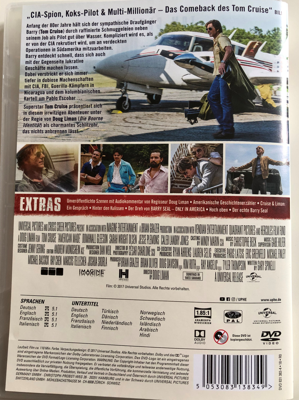 American made DVD 2017 Barry Seal - Only in America / Directed by Doug  Liman / Starring: Tom Cruise, Domhnall Gleeson, Sarah Wright, Jesse Plemons  - bibleinmylanguage