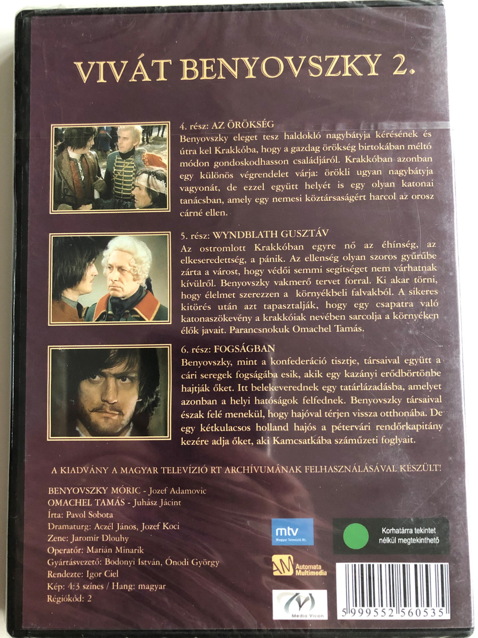 Vivat Benyovszky 2 Dvd 1975 Episodes 4 6 Directed By Igor Ciel Starring Jozef Adamovic Juhasz Jacint Bibleinmylanguage
