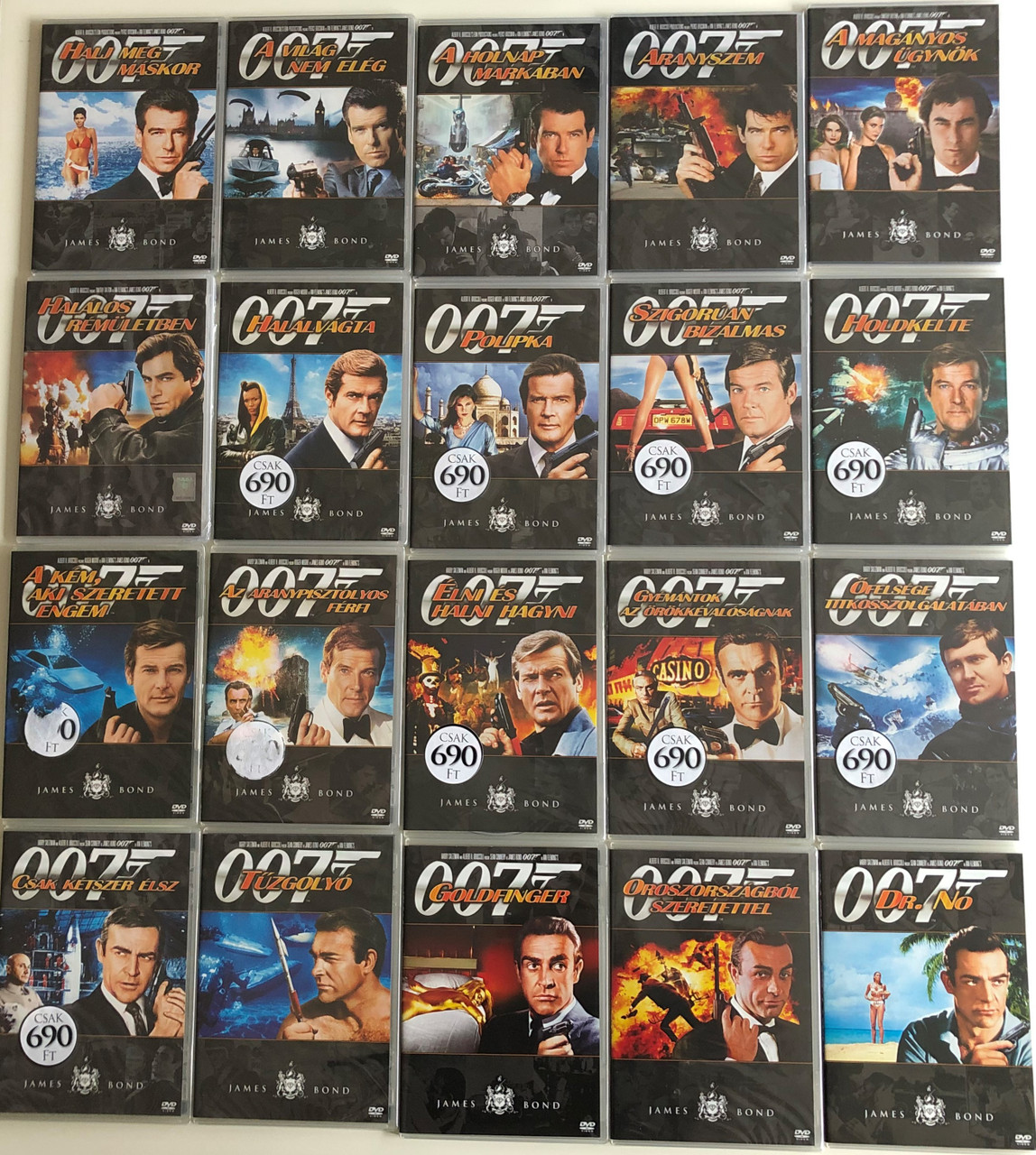 James Bond 007 - 20 DVD set / Ultimate Collection / 1962 - 2002 / Dr. No,  From Russia with love,