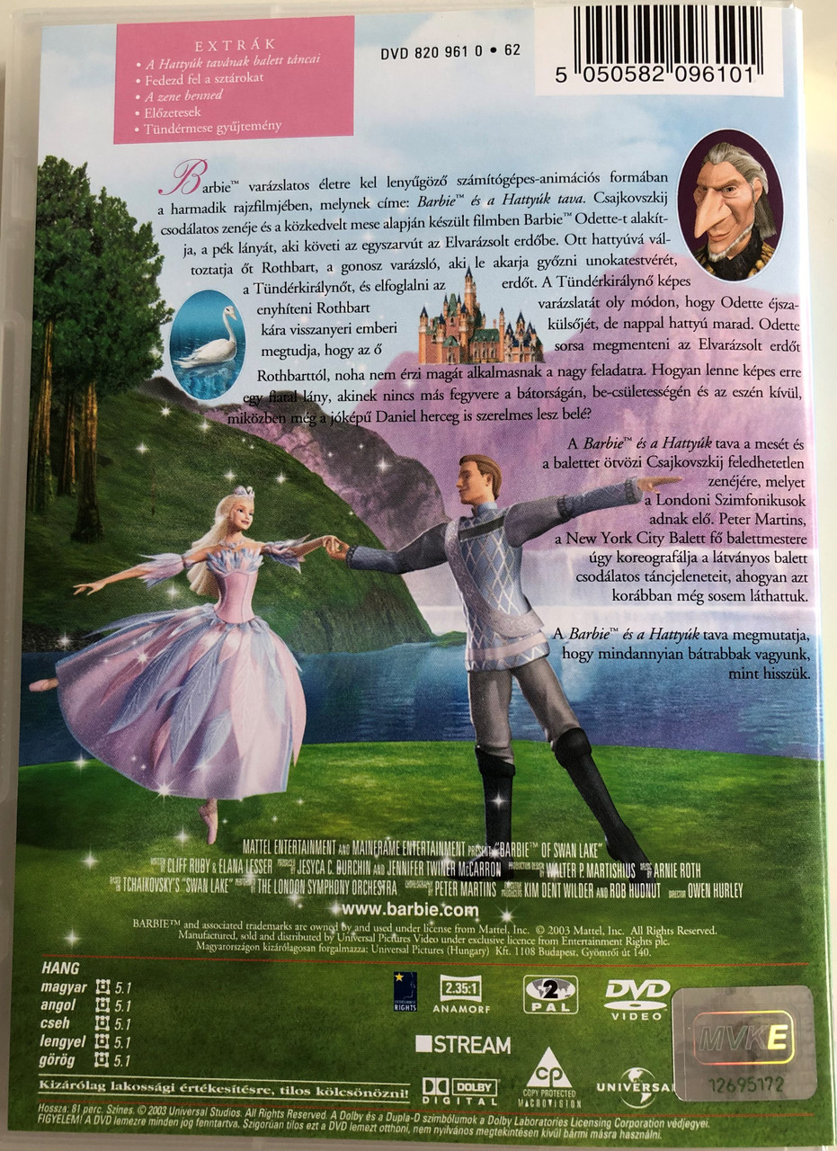 Barbie Of Swan Lake Dvd 2003 Barbie A Hattyuk Tava Directed By Owen Hurley Starring Kelly Sheridan Mark Hildreth Kelsey Grammer Kathleen Barr Bibleinmylanguage
