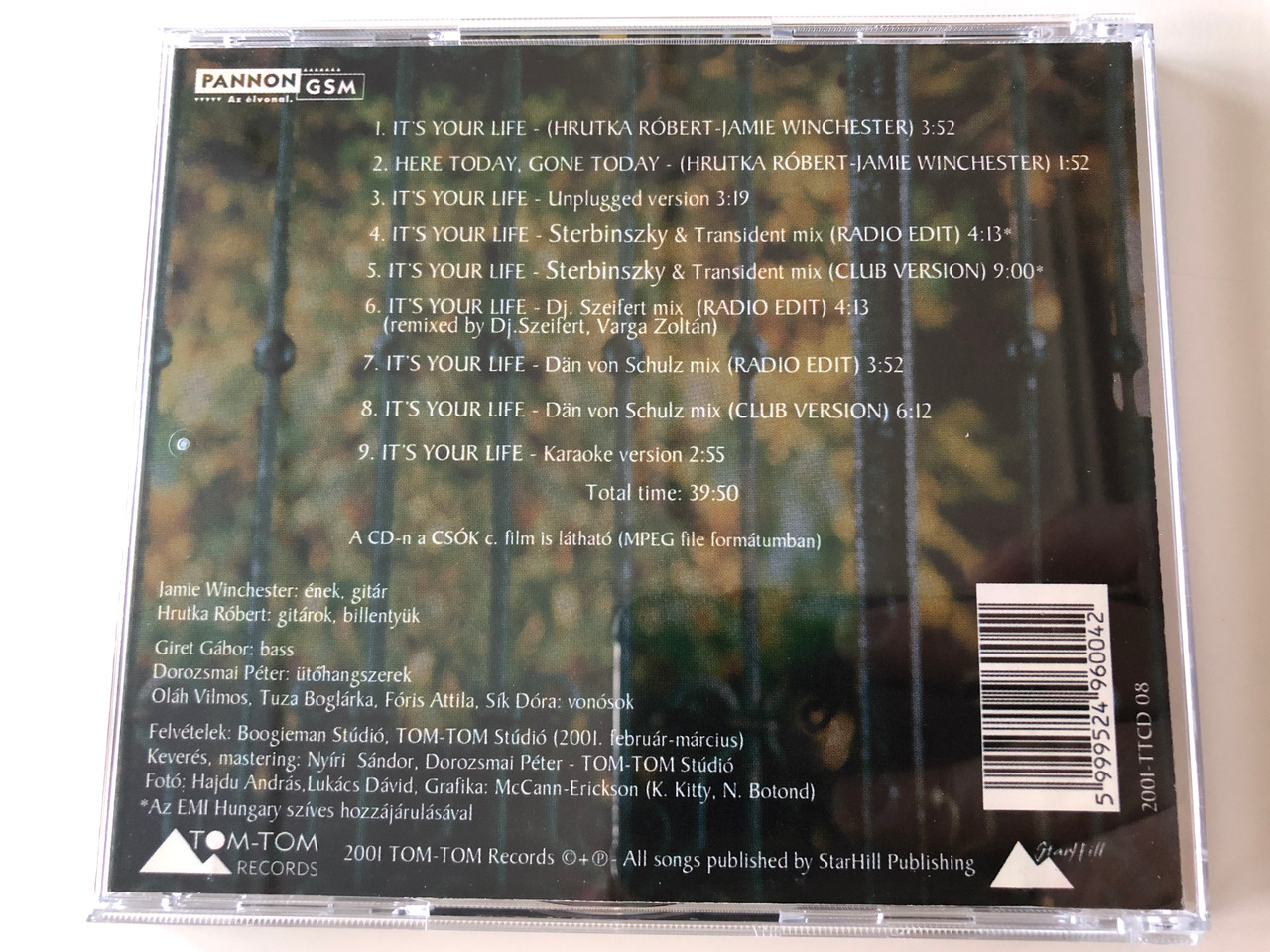 Jamie Winchester Hrutka Robert It S Your Life A Pannon Gsm Bemutatja Tom Tom Records Audio Cd 2001 2001 Ttcd 08 Bibleinmylanguage