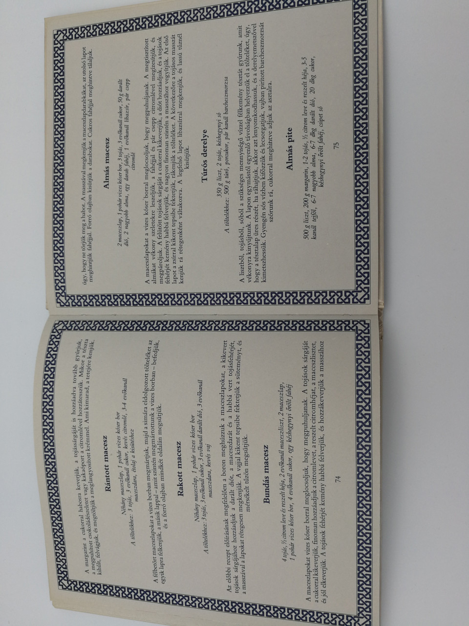 Régi Zsidó Ételek by Herbst-Krausz Zorica / Recipes of Old Jewish meals /  Corvina könyvkiadó 1988 / Recipes for 4 persons - bibleinmylanguage