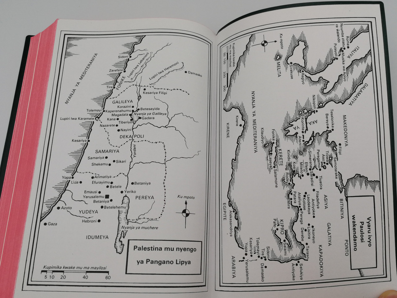 tumbuka language holy bible mazgu gha chiuta ndilo panga la kale na pangano la sono black vinyl bound red page edges bible society of malawi