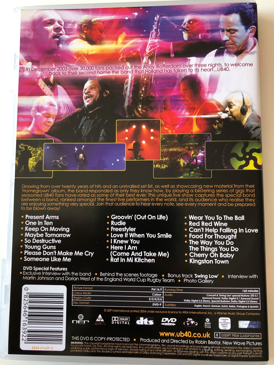 UB40 - Homegrown in Holland LIVE DVD 2004 / Present Arms, Maybe TOmorrow,  Someone Like me, Red Red Wine, Kingston Town / Interview, Behind the  Scenes, Bonus Track: Swing Low / Warner Music Group - bibleinmylanguage