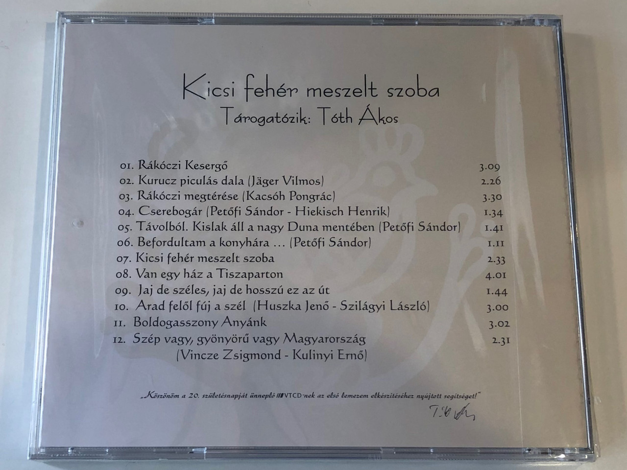 Kicsi Feher Meszelt Szoba Tarogatozik Toth Akos Audio Cd Bibleinmylanguage