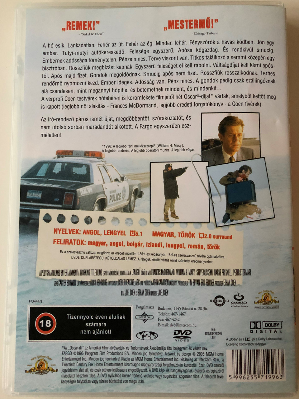 Fargo DVD 1996 / Directed by Joel Coen / Starring: Frances McDormand,  William H. Macy, Steve Buscemi - bibleinmylanguage