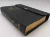 Luxury Holy Bible Chinese Union Version with New Punctuation - Black Leatherbound with snap fastener, golden page edges, thumb index / Bible Society of Malaysia 1999 / CUNPSS 050 Series (9830300668)