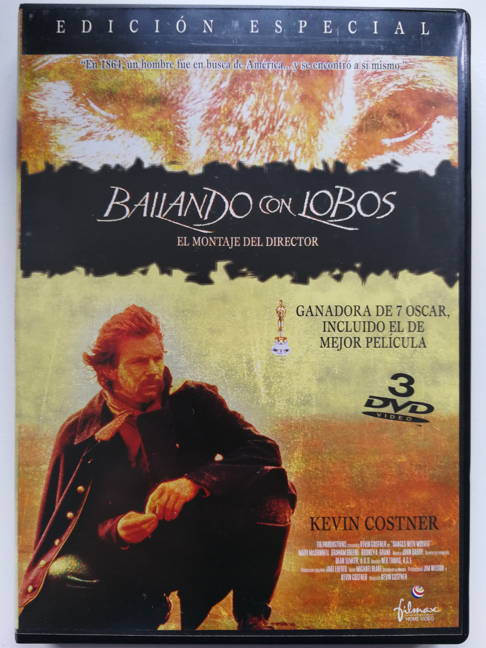 Dances with Wolves 3DVD 1990 Bailando con Lobos / Spanish release  Director's cut / Directed by Kevin Costner / Starring: Kevin Costner, Mary  McDonnell, Graham Greene, Rodney Grant - bibleinmylanguage