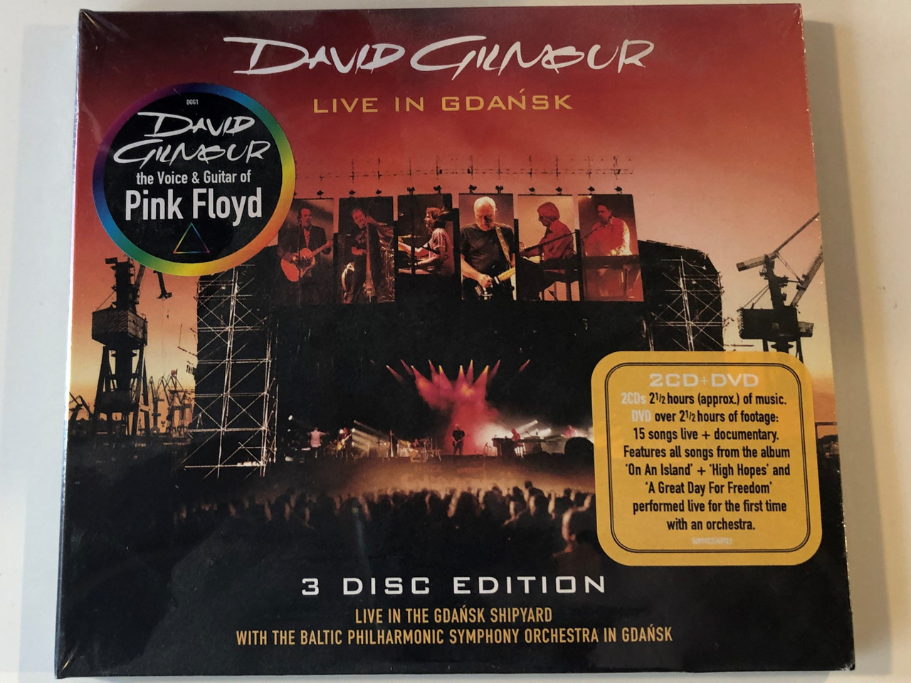 David Gilmour ‎– Live In Gdańsk / 3 Disc Edition / Live In The Gdańsk  Shipyard With The Philharmonic Symphony Orchestra In Gdańsk / David Gilmour  Music Ltd. 2x Audio CD + DVD 2005 / 5099923548923 - bibleinmylanguage