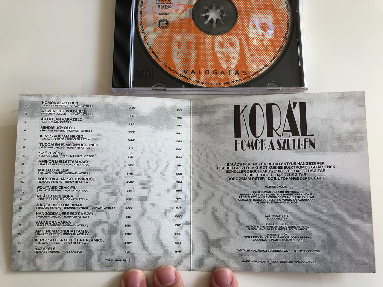 Korál ‎– Homok A Szélben - Válogatás / Gong ‎Audio CD 1993 / HCD 37724 -  bibleinmylanguage