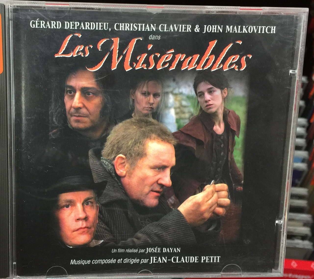 Gerard Depardieu, Christian Clavier & John Malkovitch dans Les Misérables /  Un film realise par Josee Dayan, Musique composee et dirigee par  Jean-Claude Petit ‎/ Naïve ‎Audio CD 2000 / K 1042 - bibleinmylanguage