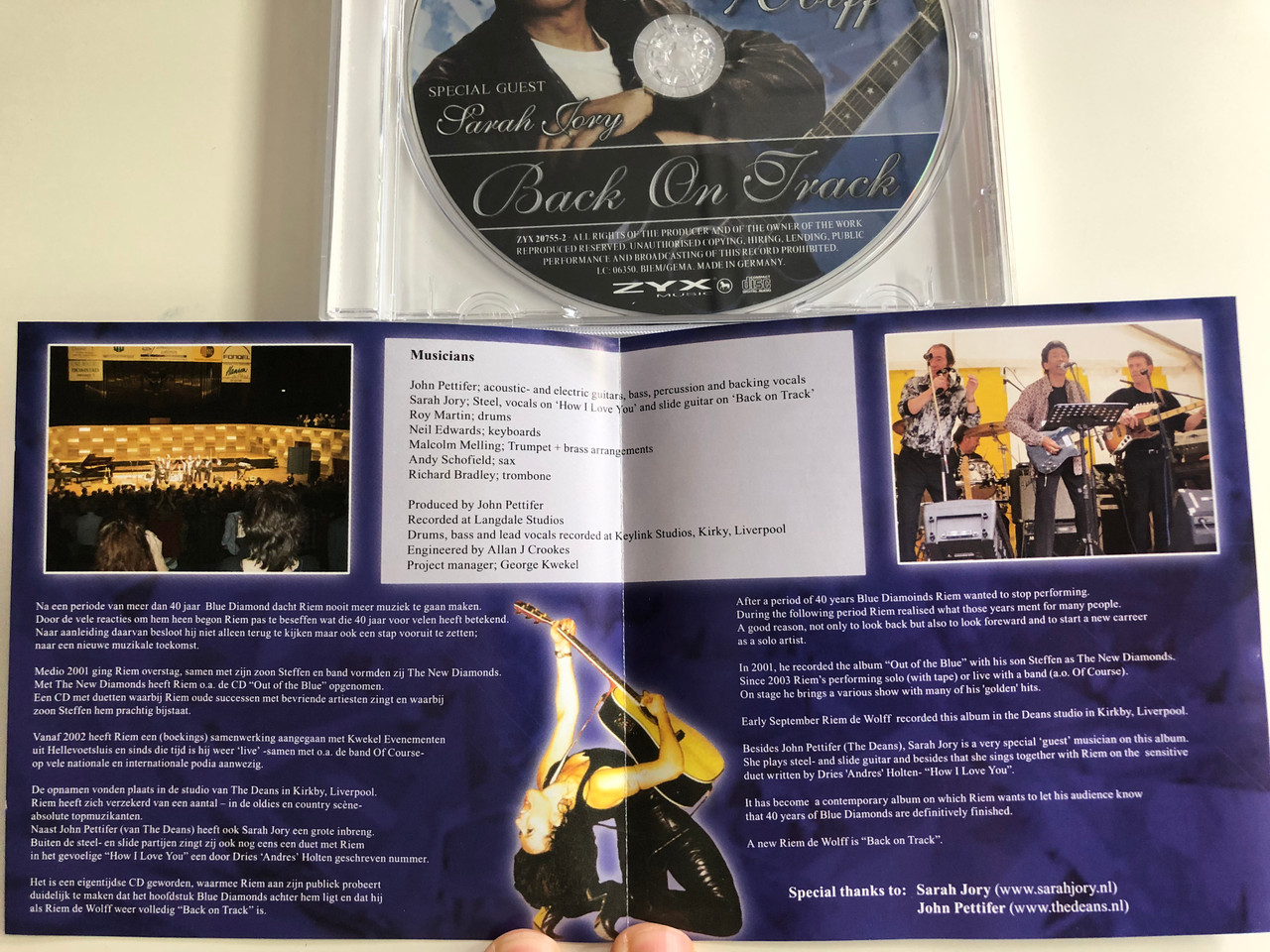 Mr. Blue Diamond - Biem De Wolff / Special Guest Sarah Jory - Back 