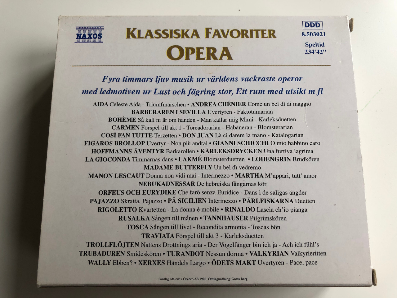 Klassiska Favoriter - Opera / 4 timmar ljuv musik ur Carmen, Trollflojten,  Rigoletto, m fl / Naxos ‎3x Audio CD / 8.503021 - bibleinmylanguage
