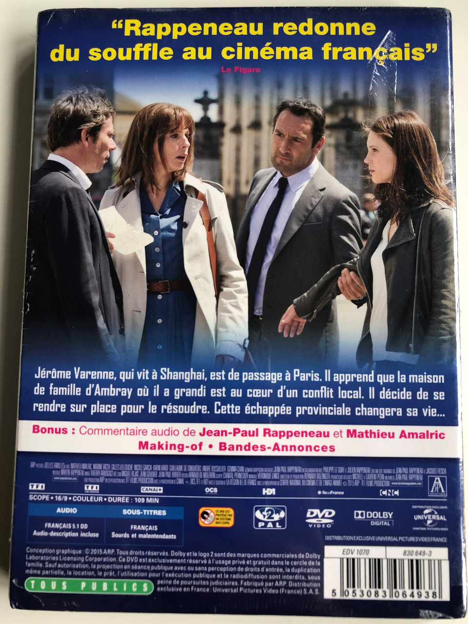 Families DVD 2015 Belles Familles / Directed by Jean-Paul Rappeneau /  Starring: Mathieu Amalric, Marine Vacth, Gilles Lellouche, Nicole Garcia,  Karin Viard - bibleinmylanguage