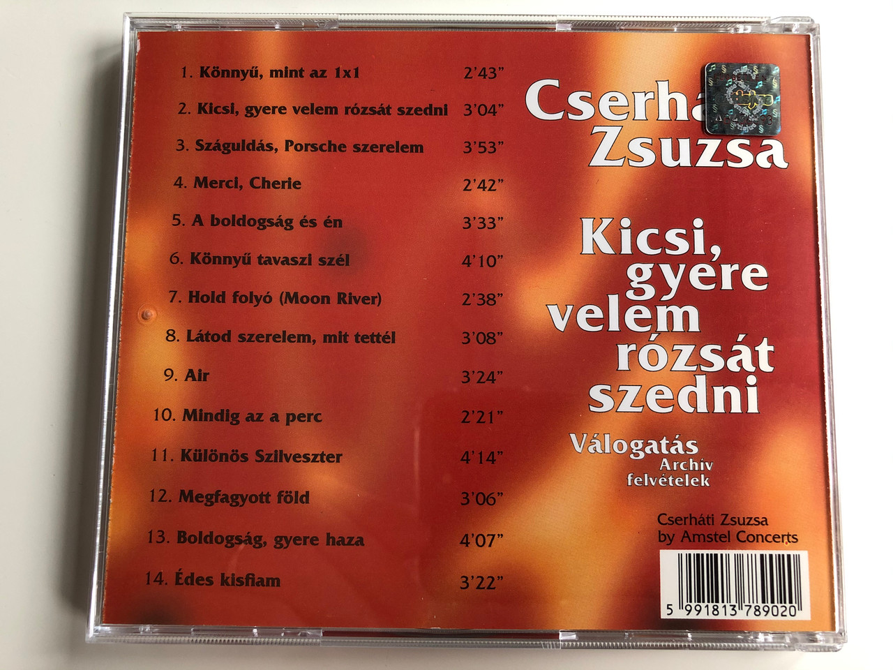 Cserháti Zsuzsa ‎– Kicsi, Gyere Velem Rózsát Szedni / Valogatas Archiv  felvetelek / Gong ‎Audio CD 1997 / HCD 37890 - bibleinmylanguage