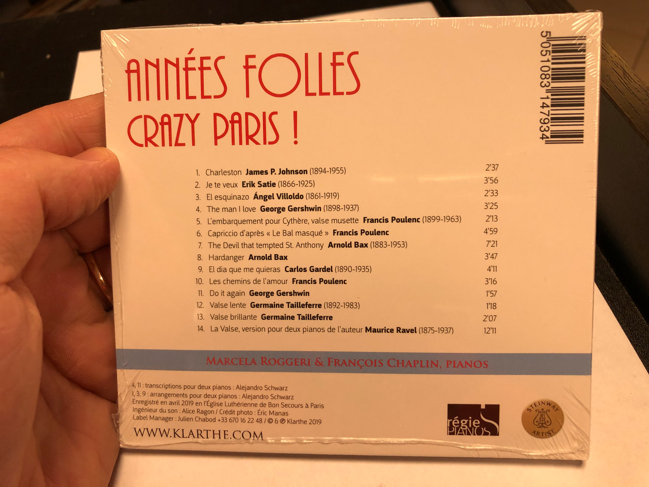 Annees Folles - Crazy Paris! / Francois Chaplin, Marcela Roggeri, Deux  Pianos / Ravel, Gershwin, Gardel, Bax... / Klarthe Audio CD 2019 /  5051083147934 - Bible in My Language