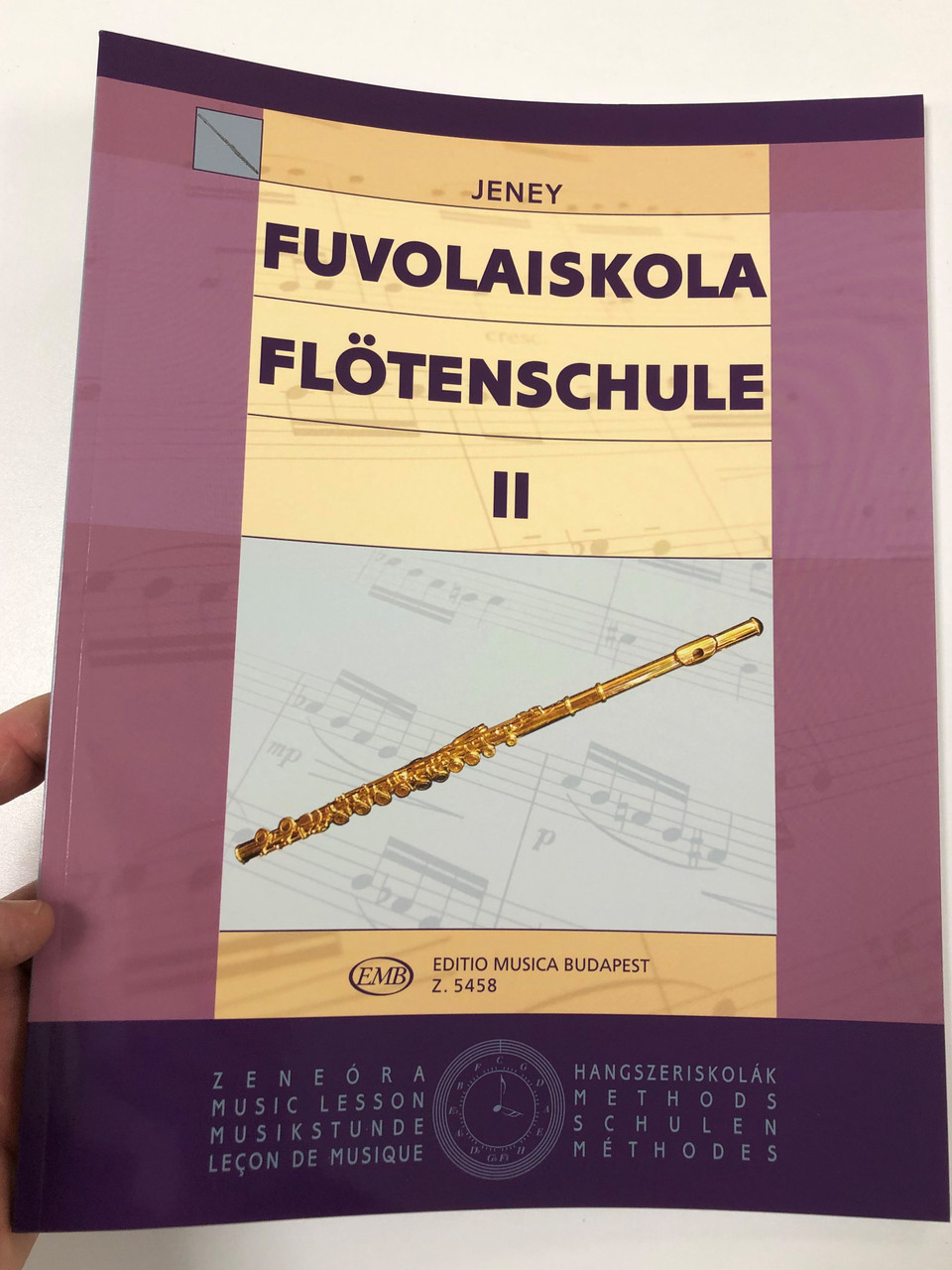Fuvolaiskola II. - Flötenschule 2 by Jenei Zoltán / Editio Musica Budapest  2014 / Flute school / Paperback/ Z.5458 / German - Hungarian Flute Tutor -  bibleinmylanguage
