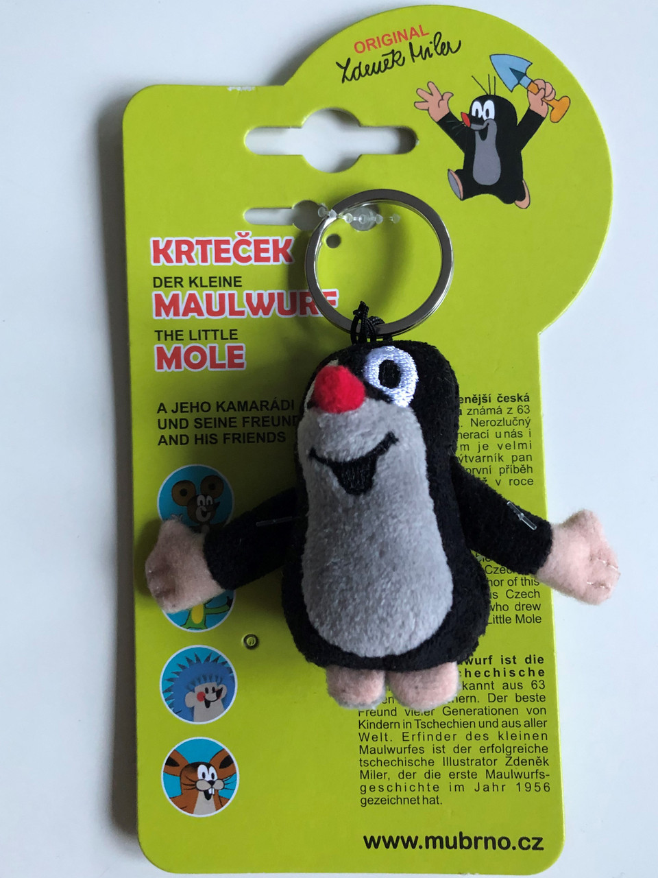 Krtek - Little Mole 6cm key ring / Krteček 6cm, kroužek / Maulwurf 6cm  Schlüsselring / 35955Z / Kisvakond 6cm kulcstartó - bibleinmylanguage