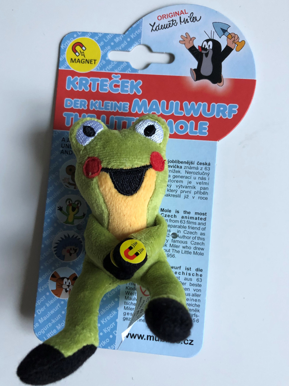 The Little Mole - Frog 12 cm magnets / Krtek a kamarádi - Žába - Žabka  magnety / Maulwurf - Frosch magneten / Kisvakond és barátai - Béka mágnes /  Krteček / Ages 3+ / The Most favourite Czech animated character -  bibleinmylanguage