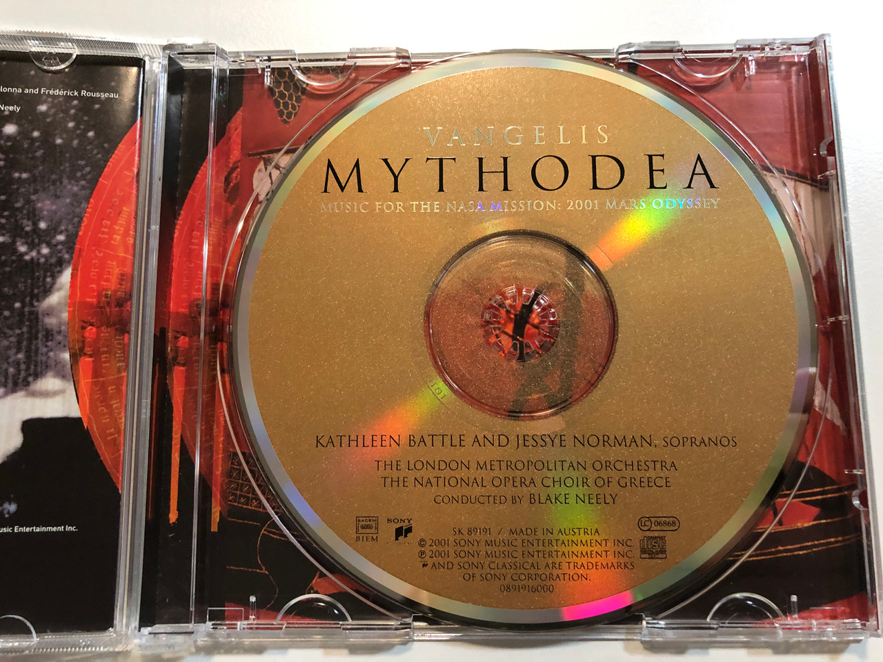Vangelis – Mythodea (Music For The NASA Mission: 2001 Mars Odyssey) / Sony  Classical Audio CD 2001 / SK 89191 - bibleinmylanguage