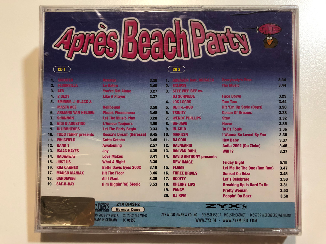 https://cdn10.bigcommerce.com/s-62bdpkt7pb/products/28306/images/169412/Apres_Beach_Party_Incl._Eminem_J-Black_Masta_Ace_ATB_Gigi_DAgostino_Scooter_Floorfilla_and_many_more_ZYX_Music_2x_Audio_CD_2002_ZYX_81431-2_2__55051.1614159704.1280.1280.JPG?c=2&_gl=1*10ij0s6*_ga*MjAyOTE0ODY1OS4xNTkyNDY2ODc5*_ga_WS2VZYPC6G*MTYyNjc3NzU1NS4zNi4xLjE2MjY3NzkzOTIuNjA.